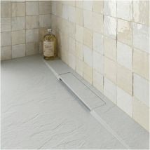 Ona Extraflache Hellgraue Duschwanne In Steinoptik 90x90