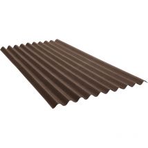 Onduline Bitumenwellplatte Ondalux 200 x 95 cm 2,6 mm braun Kunststoffbedachung
