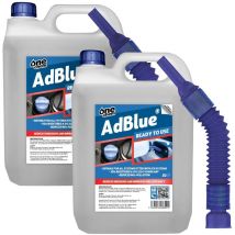 One Chem AdBlue Diesel Exhaust Fluid Additive, 2 x 5 Litres, Easy Pour Spout, Multi-Pack