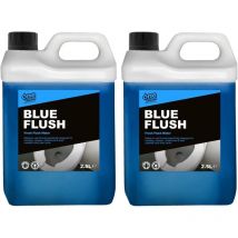 One Chem - Professional Toilet Cleaner Blue Flush for Caravans & Motorhomes, 2 x 2.5 Litre, Formaldehyde Free, Blue Fluid
