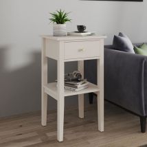 Melody Maison - One Drawer Bedside Table - Abbey Pale Ivory Range