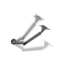 One For All Design Single black Support de table pour écran 33 cm (13") - 88,9 cm (35") noir réglable en hauteur, inclinable + rotatif, mobile Y869153