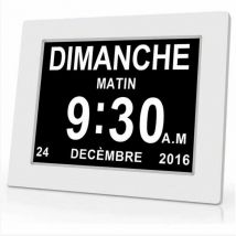 One Piece Horloge calendrier numérique 7' avec date et heure, horloge Alzheimer pour parents, rappel de médicaments pour grands-parents et enfants