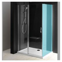 Gelco - one Porte de douche avec pièce fixe 1000 mm, verre clair