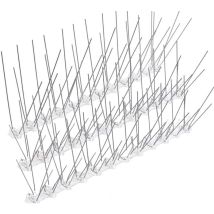 Onece - 3.3 Metros Pinchos Antipalomas en Acero Inoxidable, Puntas Antipájaros, 10 Piezas de 33cm, Kit de Puas Anti-Palomas, Aves, Gorriones,