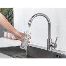 Onece - Grifo de Cocina con Giratoria 360 °, Salida de Agua Alta, Grifos para Fregadero con Ángulo de Caño de Agua Cómodo, Mezclador Monomando