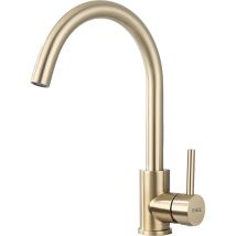 Onece Rubinetto Cucina Oro, Miscelatore Monocomando Con Beccuccio Girevole A 360°, Rubinetti Per Lavello Con Bocca Alta, Acqua Fredda E Calda, 