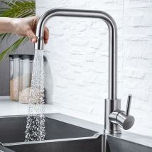 Onece - Küchenarmatur mit Brause, 360° drehbar Spültischarmatur mit 2 Strahlarten, Wasserhahn Küche Mischbatterie Hochdruck, Kalt- und