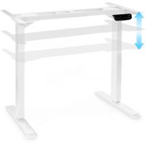 oneconcept Multidesk Comfort höhenverstellbarer Schreibtisch elektrisch 62-128 cm Höhe weiß