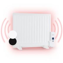 Oneconcept - Wallander Radiateur à bain d'huile chauffage 600W écran led - blanc