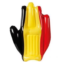 OneTools Aufblasbare belgische Unterstützerhand, perfekt für echte Fans, 40 x 50 cm, pvc