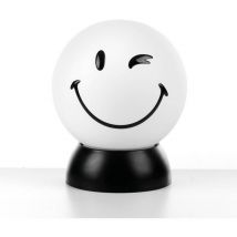 Onli - smiley Lampe de table globe visage Wink pour enfants, blanc