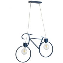 Blue Metal bike ceiling light