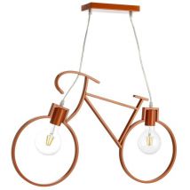 Bike Orange Metal Pendant