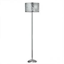 Onli Bruce Floor Lamp With Shade, Silver