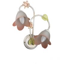 Onli - d'oro Applique murale, abat-jour en verre, 2x E14