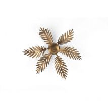 Onli Lighting - Onli Felce 3 Light Feather Multi Arm Semi Flush Ceiling Lamp, Bronze