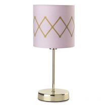 Lampada da tavolo 'rosita' oro e rosa, e14