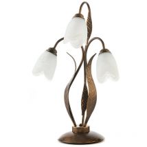 Onli - sonia Lampe de table en verre, abat-jour en verre, 3x E14