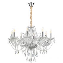 Lampadario a 8 luci 'svetlana' cristallo/cromo, e14