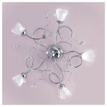 Onli Lighting - Onli wendy Plafonnier semi-affleurant à bras multiples, abat-jour en verre