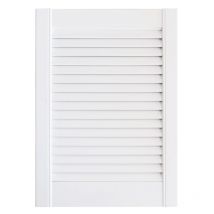 Antina persianata aperta in Legno massello verniciato Bianco 405 x 395 h. mm - Onlywood