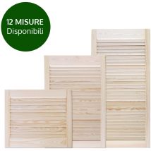 Antina persianata aperta legno Pino naturale massello - 12 misure diverse - 494 x 993 - Onlywood
