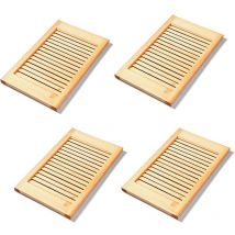 Onlywood - Confezione 4 Ante in Legno 394 x 720 mm Persianate in Pino Naturale Massello