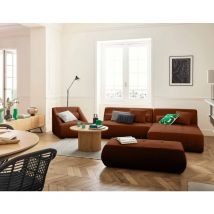 Onyx - 4-sitzer modulares ecksofa beidseitig montierbar - cord - terrakotta