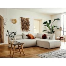 Onyx - canapé modulable d'angle droit 5 places - en tissu - beige