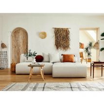 Lisa Design - Onyx – modulare 4-sitzer wohnlandschaft ecksofa beidseitig montierbar – aus stoff - beige