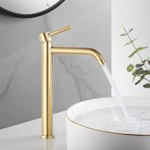 Onyzpily - Robinet Salle Bain Haut, Monocommande Mitigeur Lavabo Robinet Vasque à Poser, Chaude et Froide Réglable de Mitigeur Vasque Salle de Bain,