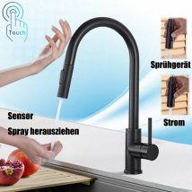 Onyzpily - Rubinetto per Vasca da Cucina Touch Control Miscelatore da Cucina con sensore Intelligente in Acciaio Inossidabile Rubinetto Touch per