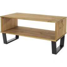 Open Coffee Table Antique Wax Finish