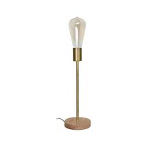 Opjet - 010386 - Gold 'peter' lamp - wooden base E27 max.60w - Ø12x31cm