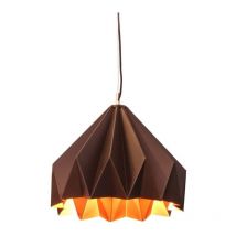 010625 - Origami metal pendant light Ø30x20cm - black with brass interior - Opjet