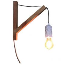 Opjet - 011452 - Aplique cerámico + soporte roble - 25,5x5,5x9 cm