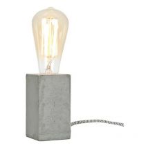 Bestellnr. 011234 - Stehlampe „BETON“ mit grauem Zementguss – 6 x 6 x 11 cm
