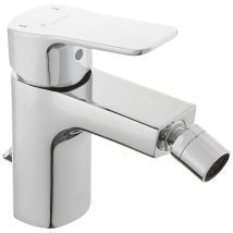 Optima - Cube Way by Siko Bidetmischer mit verchromtem Auslauf und Zugstange, Chrom (CU235)