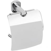 Cube Way Wandtoilettenpapierhalter aus Messing mit Deckel, Chrom (SPI25) - Optima