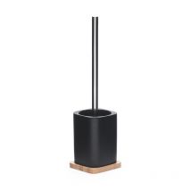 Scopino Hombre in poliresina e legno di bambù, nero (HOM37) - Optima