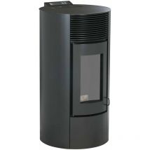 Poêle à granulés rond étanche cristo noir 12kW - Optimo