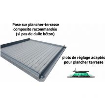 Green Outside - Plancher terrasse composite 12 m² pour abri de jardin 3x3