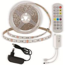 Optonica Led-strip, Rgb 4329, 12 V, 60 Leds, Eek: G, 36 W, 2400 Lm, Mit Fernbedienung, App, 5 M