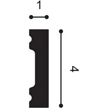 Orac - Zócalo Decor SX162 axxent square Zócalo Multifuncional Elemento decorativo para pared diseño atemporal clásico blanco 2 m