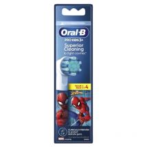 Oral-B Pro Kids Brossettes Spiderman/Reine des Neiges, Pack De 4 Unités