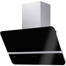 Kopffrei-Wandhaube Signa 75 s - Schwarzer Glasschirm aus Sicherheitsglas, 75 cm breit, eek: b - Oranier