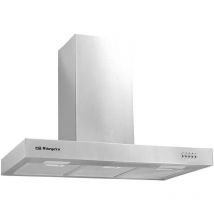 Campana decorativa acabado inox Orbegozo 90 cm ds 56190 b in, 3 niveles de potencia, 2 bombillas led, 3 filtros aluminio desmontables, extracción 647