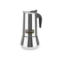 Kfi 1260 caffettiera italianade acciaio inox - capacità 12 tazze - manico ergonomico - compatibile con cucine gas - elettrico - ceramica e induzione