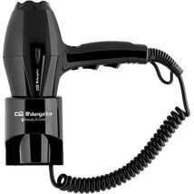 Haartrockner 1800 W Schwarz – Orbegozo – 2 Geschwindigkeitsstufen, 3 Temperaturstufen, Wandhalterung, abnehmbarer Filter